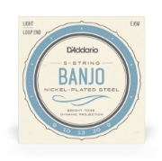 Immagine di D'Addario EJ60 5-String Banjo Strings, Nickel, Light, 9-20