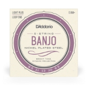Immagine di D'Addario EJ60+ 5-String Banjo Strings, Nickel, Light Plus, 9.5-20