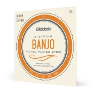 Immagine di D'Addario EJ61 5-String Banjo Strings, Nickel, Medium 10-23