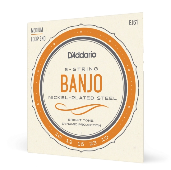 Immagine di D'Addario EJ61 5-String Banjo Strings, Nickel, Medium 10-23
