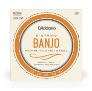 Immagine di D'Addario EJ61 5-String Banjo Strings, Nickel, Medium 10-23