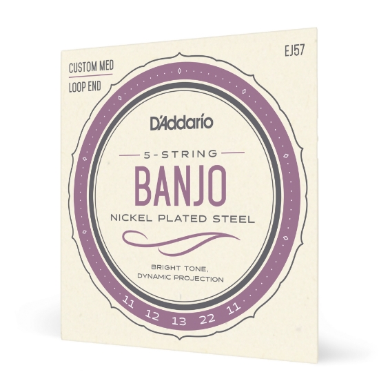 Immagine di D'Addario EJ57 5-String Banjo Strings, Nickel, Custom Medium, 11-22
