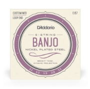Immagine di D'Addario EJ57 5-String Banjo Strings, Nickel, Custom Medium, 11-22
