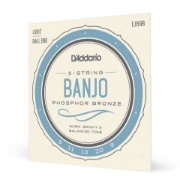 Immagine di D'Addario EJ69 5-String Ball-End Banjo Strings, Phosphor Bronze, Light, 9-20
