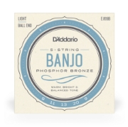 Immagine di D'Addario EJ69 5-String Ball-End Banjo Strings, Phosphor Bronze, Light, 9-20