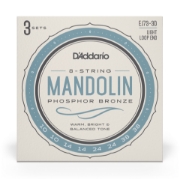 Immagine di D'Addario EJ73 - Corde in fosforo-bronzo per mandolino, scalatura leggera, 10-38, 3 mute