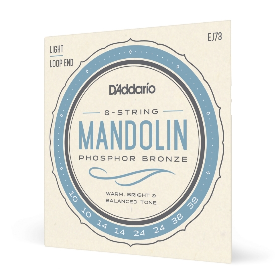 Immagine di D'Addario EJ73 Mandolin Strings, Phosphor Bronze, Light, 10-38