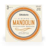 Immagine di D'Addario EJ74-3D - Corde in fosforo-bronzo per mandolino, scalatura media, 11-40, 3 mute