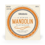 Immagine di D'Addario EFW74 Flatwound Mandolin Strings, Phosphor Bronze, Medium, 11-36