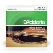 Immagine di Corde D’Addario EZ890 in bronzo 85/15 per chitarra acustica, Super Light, 9-45