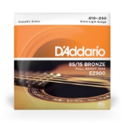 Immagine di Corde D'Addario EZ900 in bronzo 85/15 per chitarra acustica, Extra Light, 10-50