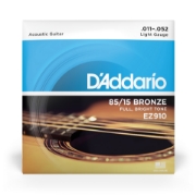 Immagine di Corde D’Addario EZ910 in bronzo 85/15 per chitarra acustica, Light, 11-52