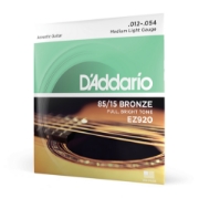 Immagine di Corde D’Addario EZ920 in bronzo 85/15 per chitarra acustica, Medium Light, 12-54