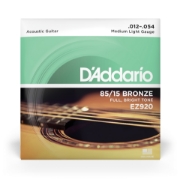 Immagine di Corde D’Addario EZ920 in bronzo 85/15 per chitarra acustica, Medium Light, 12-54