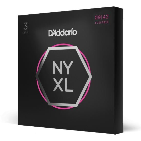 Immagine di D'Addario NYXL0942-3P - Corde avvolte in nickel per chitarra elettrica, scalatura super leggera, 9-42, 3 mute