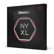 Immagine di D'Addario NYXL1052-3P - Corde avvolte in nickel per chitarra elettrica, scalatura leggera per i cantini / pesante per i bassi, 10-52, 3 mute