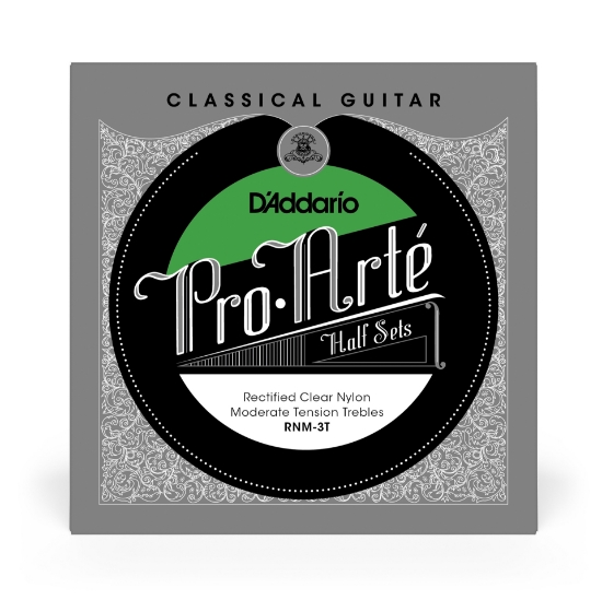 Immagine di D'Addario RNM-3T Pro-Arte - Corde in nylon chiaro rettificato per chitarra classica, metà muta, tensione media