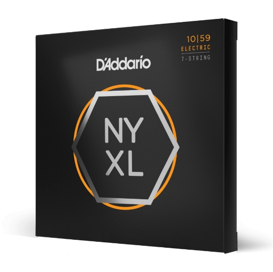 Immagine di D'Addario NYXL1059 - Corde avvolte in nickel per chitarra elettrica a 7 corde, scalatura leggera normale, 10-59