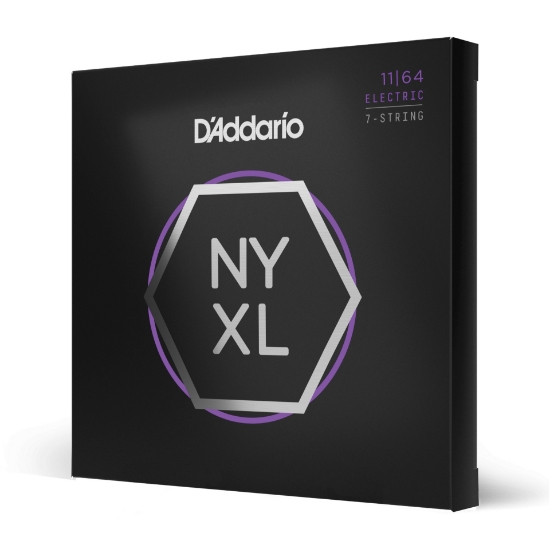 Immagine di D'Addario NYXL1164 - Corde avvolte in nickel per chitarra elettrica a 7 corde, scalatura media, 11-64