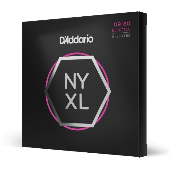 Immagine di D'Addario NYXL0980 Nickel Wound 8-String Electric Guitar Strings, Super Light, 09-80