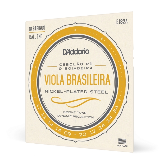Immagine di D'Addario EJ82A Viola Brasileira - Muta di corde per cebolao re e boiadeira