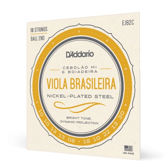 Immagine di D'Addario EJ82C Viola Brasileira - Muta di corde per cebolao mi e boiadeira