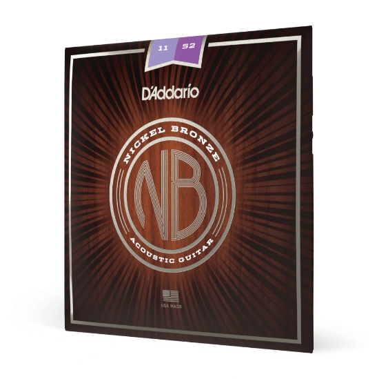 Immagine di D'Addario NB1152 - Corde in nickel-bronzo per chitarra acustica, scalatura custom leggera, 11-52