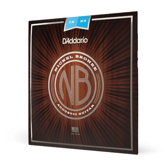 Immagine di D'Addario NB1253 - Corde in nickel-bronzo per chitarra acustica, scalatura leggera, 12-53