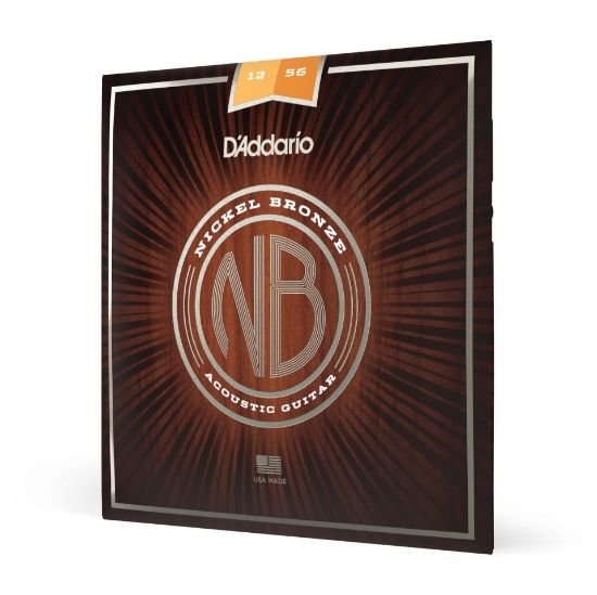Immagine di D'Addario NB1253 - Corde in nickel-bronzo per chitarra acustica, scalatura leggera per i cantini / media per i bassi, 12-56