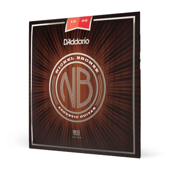 Immagine di D'Addario NB1356 - Corde in nickel-bronzo per chitarra acustica, scalatura media, 13-56