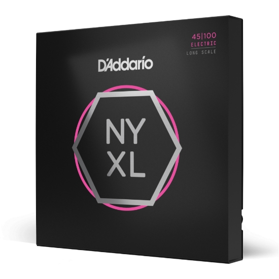Immagine di D'Addario NYXL45100 - Corde avvolte in nickel per basso, scalatura leggera normale, 45-100, scala lunga