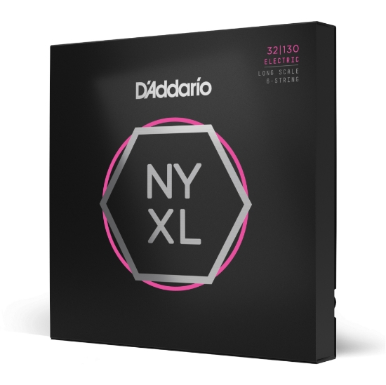 Immagine di D'Addario NYXL32130 - Corde avvolte in nickel per basso a 6 corde, scalatura leggera normale, 32-130, scala lunga