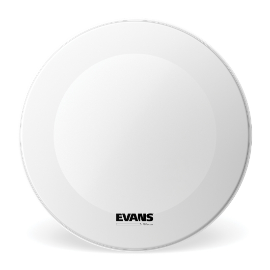 Immagine di Pelle risonante sabbiata EVANS EQ3 per grancassa, 22 ", senza foro, colore bianco