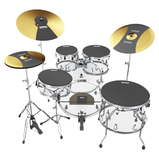 Immagine di Kit completo di sordine EVANS SoundOff, Fusion