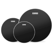 Immagine di Confezione da 3 pelli sabbiate a doppio strato EVANS Onyx per tom rispettivamente di 12 ", 13 " e 16 ", Standard