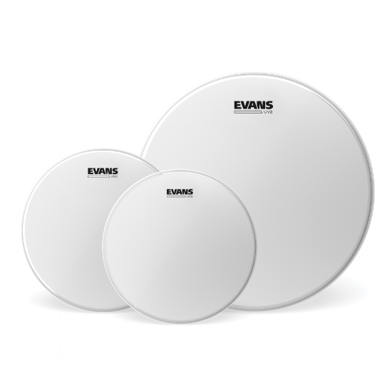 Immagine di EVANS UV2 Coated - Confezione di pelli per tom, Rock (10", 12", 16")