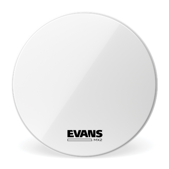 Immagine di Pelle EVANS MX2 per grancassa da banda, 20 ", colore bianco