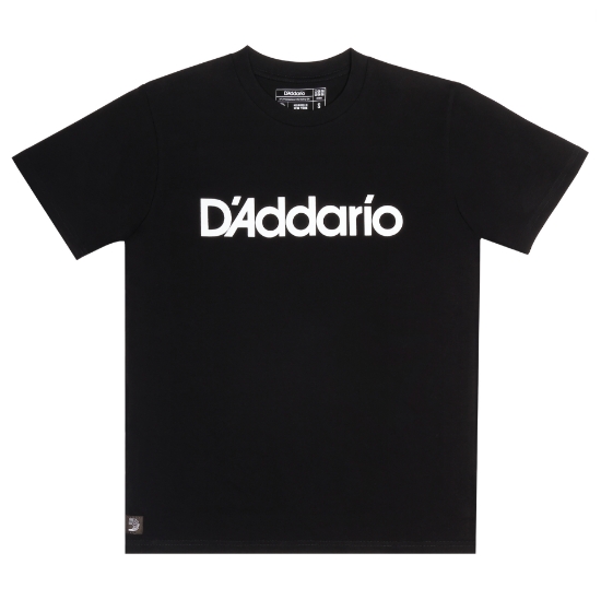 Immagine di T-shirt con logo D'Addario, nera, taglia L