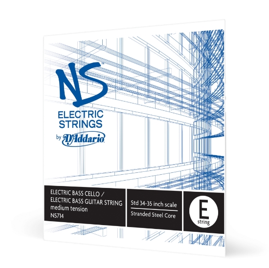 Immagine di Corda singola MI D'Addario NS per basso/violoncello elettrici, scala 4/4, tensione media
