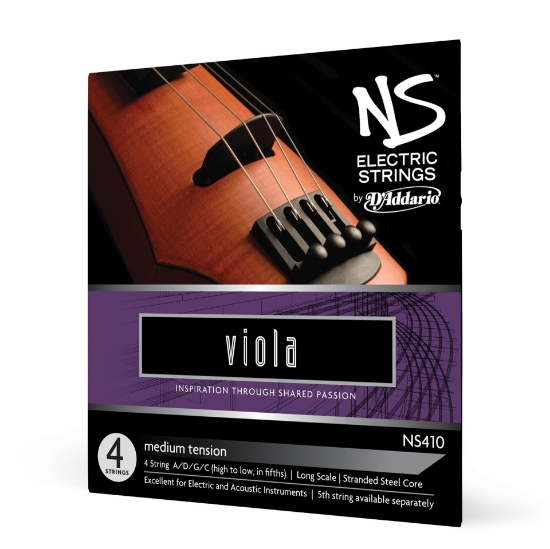Immagine di Set di corde D'Addario NS per viola elettrica, Long Scale, tensione media