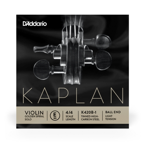 Immagine di D'Addario Kaplan Golden Spiral Solo - Singola corda Mi per violino, scala 4/4, tensione leggera