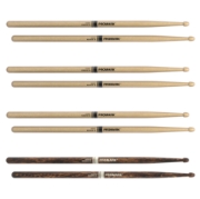 Immagine di Bacchette ProMark Rebound 5B in noce americano, punta acorn in legno, confezione FireGrain da 4