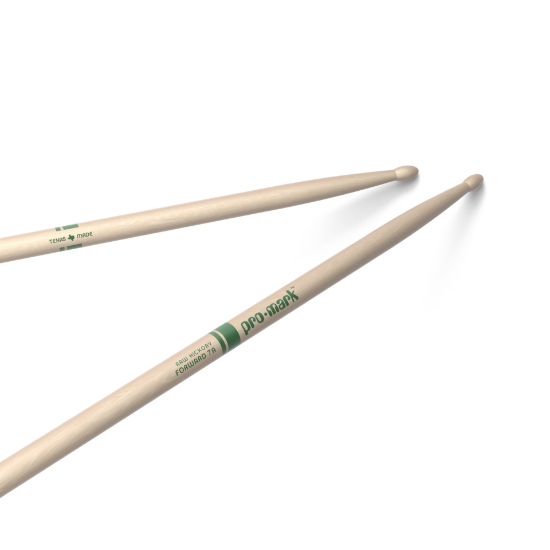 Immagine di Bacchette ProMark Classic Forward 7A in noce americano grezzo, punta ovale in legno