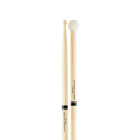 Immagine di Bacchette leggere in hikory ProMark SD5 a doppia punta per esecuzioni in multipercussione, punta in legno, battente in feltro