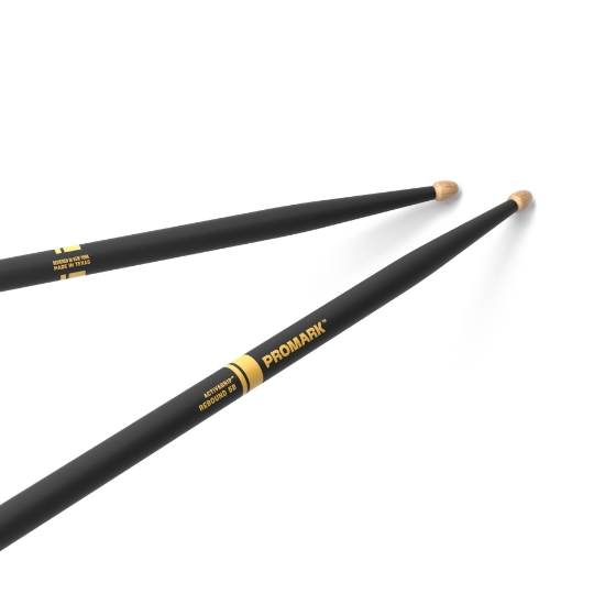 Immagine di Bacchette ProMark Rebound 5B ActiveGrip in noce americano, punta acorn in legno