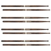 Immagine di Bacchette ProMark Rebound 5A FireGrain in noce americano, punta acorn in legno, confezione da 4