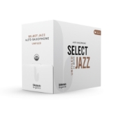 Immagine di Ance D'Addario Organic Select Jazz, taglio americano, per sax alto, durezza 3 Soft, confezione da 25