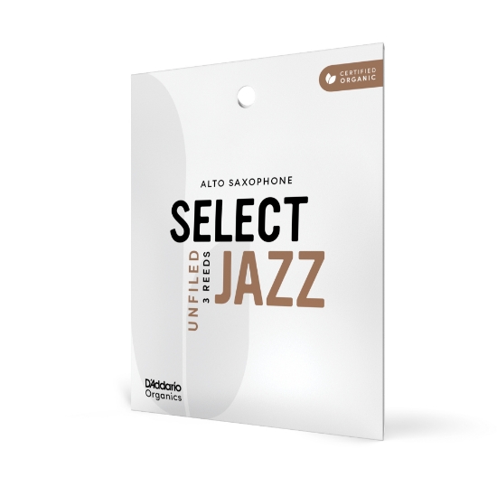 Immagine di Ance D'Addario Organic Select Jazz, taglio americano, per sax alto, durezza 3 Soft, con custodie singole, confezione da 3