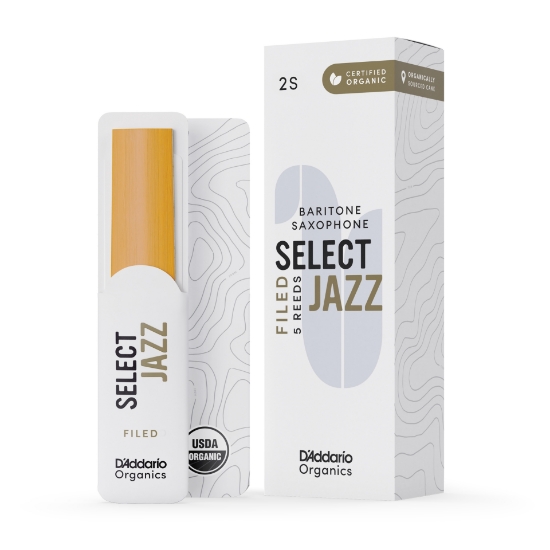 Immagine di Ance D'Addario Organic Select Jazz Filed per sax baritono, durezza 2 Soft, confezione da 5