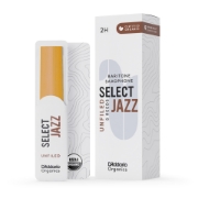 Immagine di Ance D'Addario Organic Select Jazz Unfiled per sax baritono, durezza 2 Hard, confezione da 5